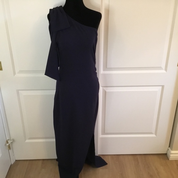 Women's One Shoulder Long Formal Sleeveless Ruched Bodycon Dress - Picture 5 of 9